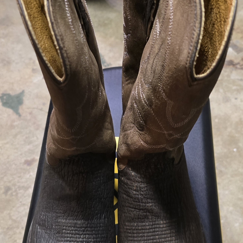 Pair of Lucceses Genuine Shark Skin Boots Mens Size 10 EE